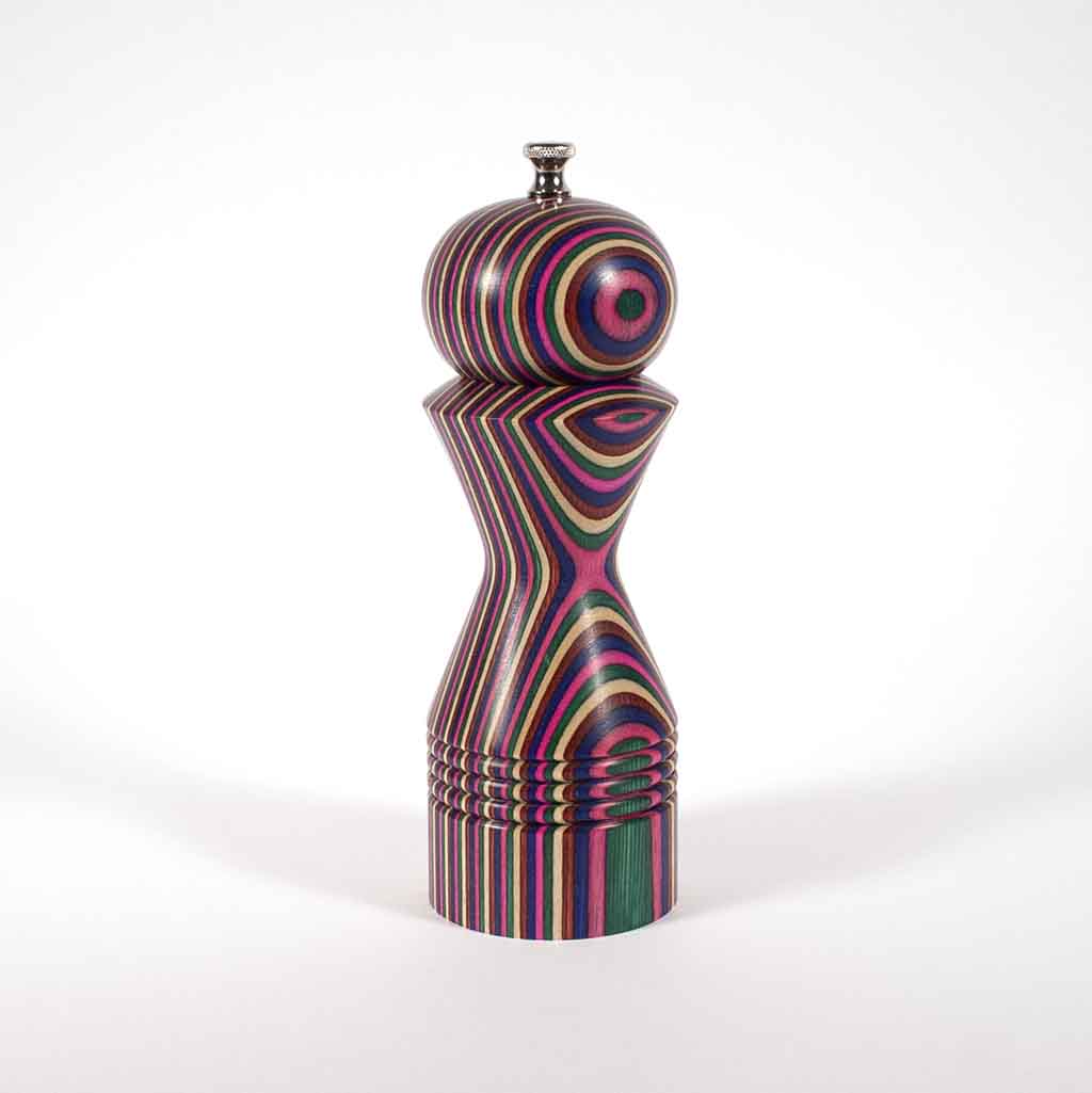 8 Inch Five Color Morrison Pepper Mill - Dailey Woodworking