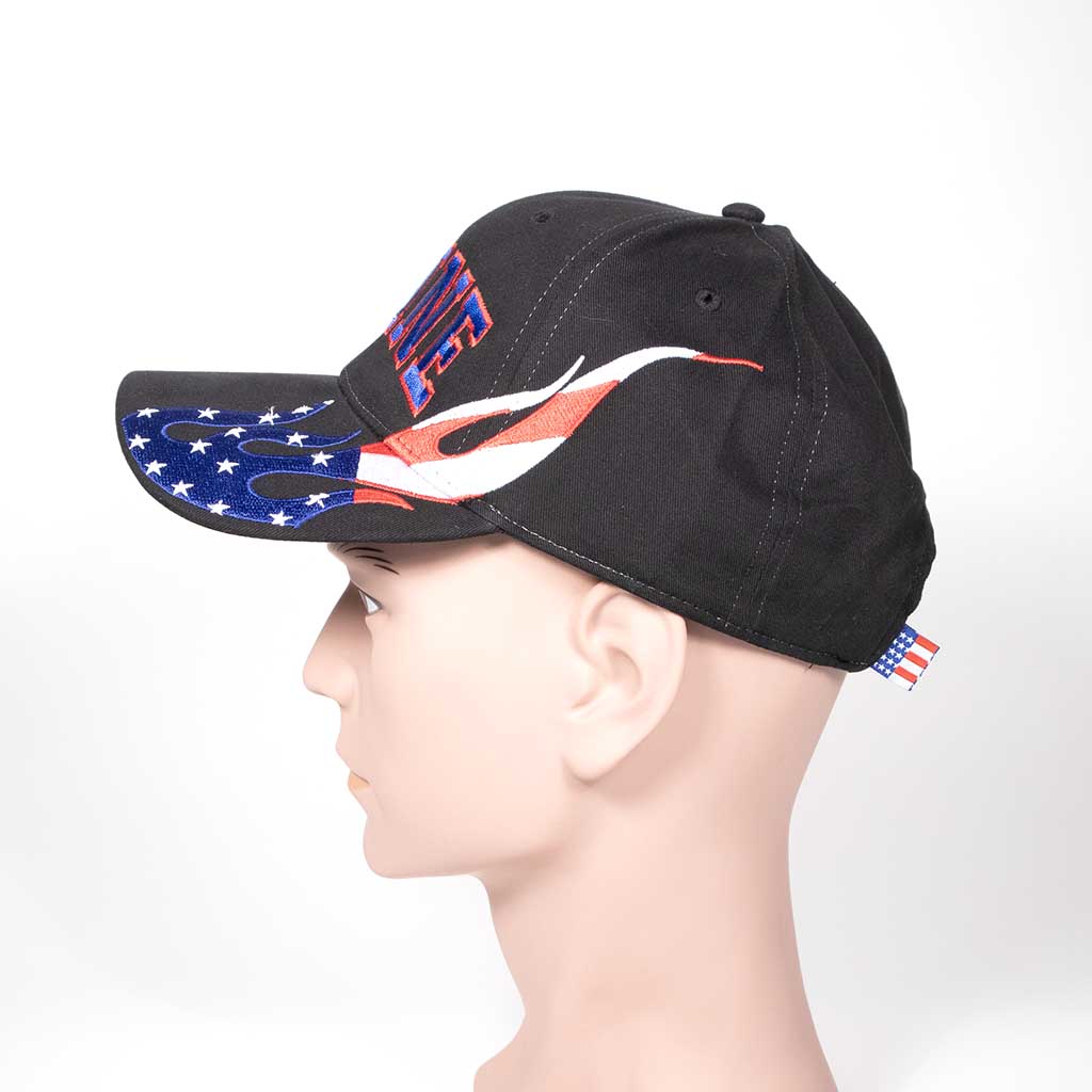 Black cap with &