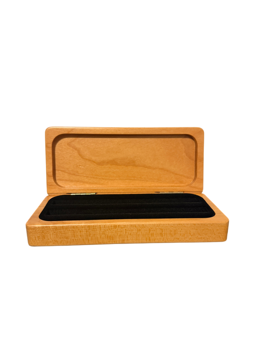 Gold Katahdin Ballpoint Pen made in Maple Burl with engravable wooden box