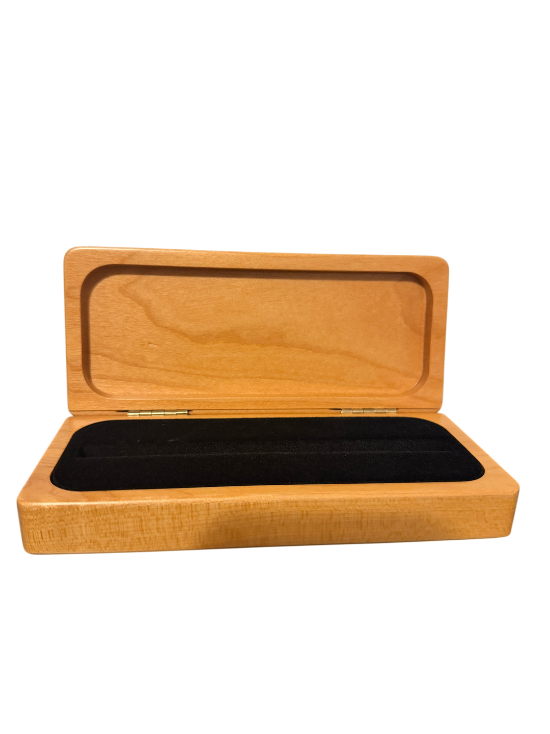 Gold Katahdin Ballpoint Pen made in Maple Burl with engravable wooden box