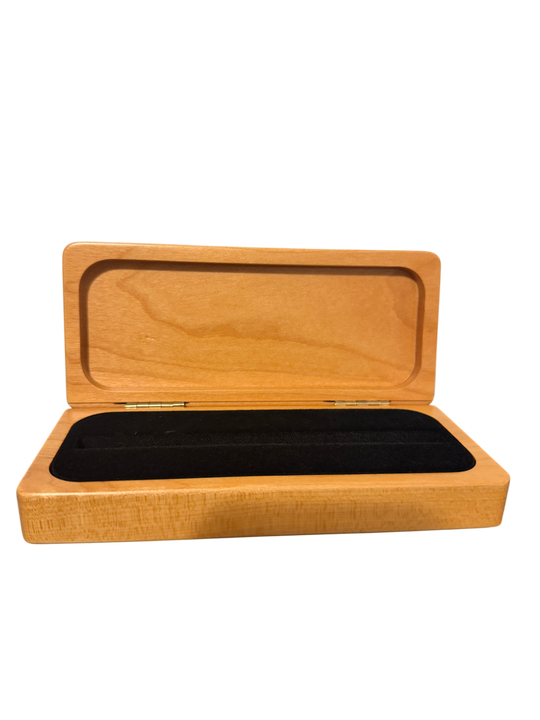 Gold Katahdin Ballpoint Pen made in Maple Burl with engravable wooden box