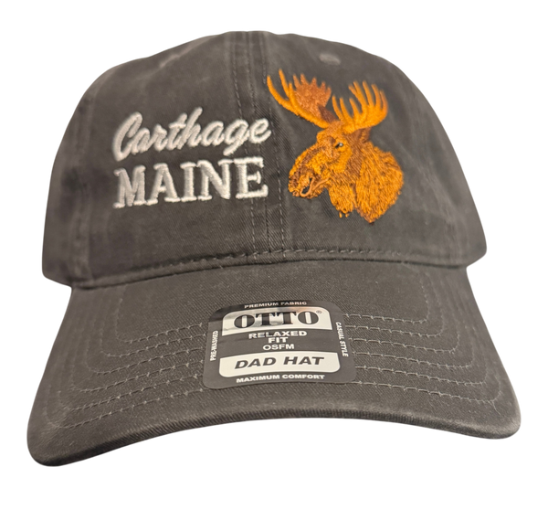 Carthage, Maine Moose Embroidered Hat