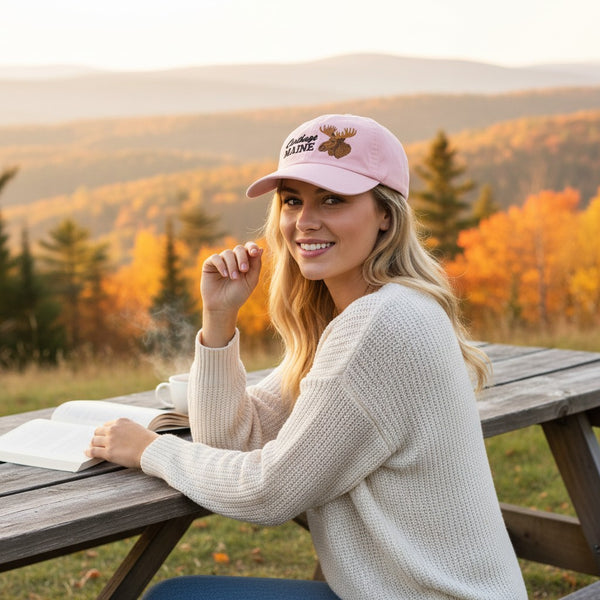 Carthage, Maine Moose Embroidered Hat