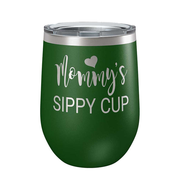 Stemless Wine Tumbler, 12 Ounce, Mommy's Sippy Cup