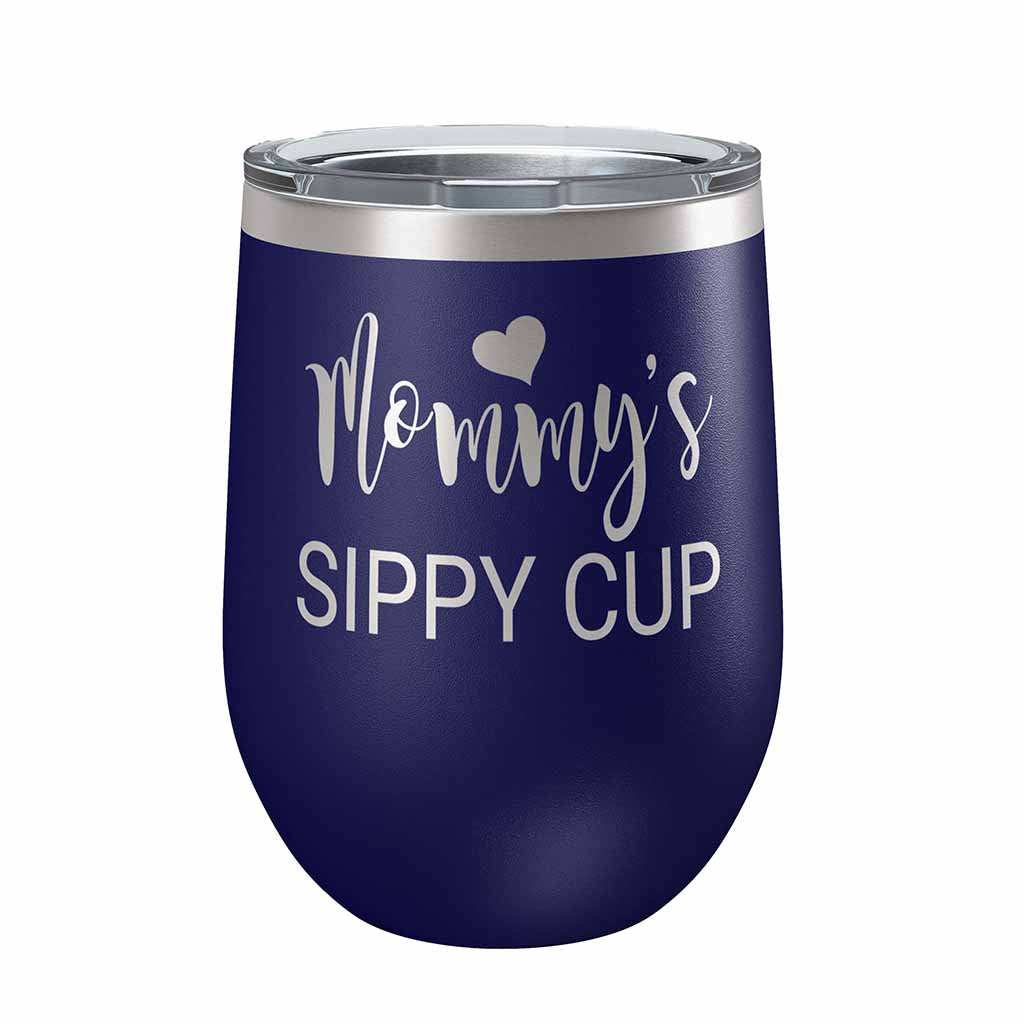 Stemless Wine Tumbler, 12 Ounce, Mommy&