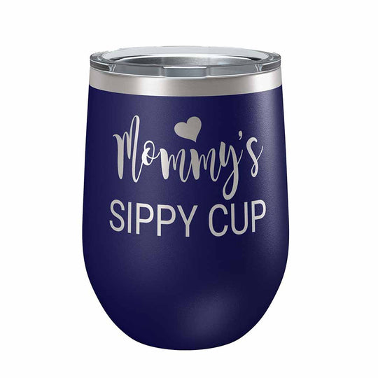 Stemless Wine Tumbler, 12 Ounce, Mommy&