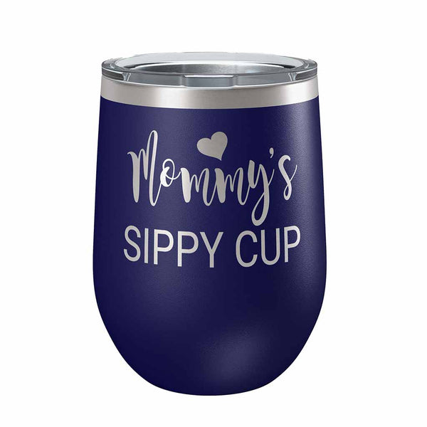 Stemless Wine Tumbler, 12 Ounce, Mommy's Sippy Cup