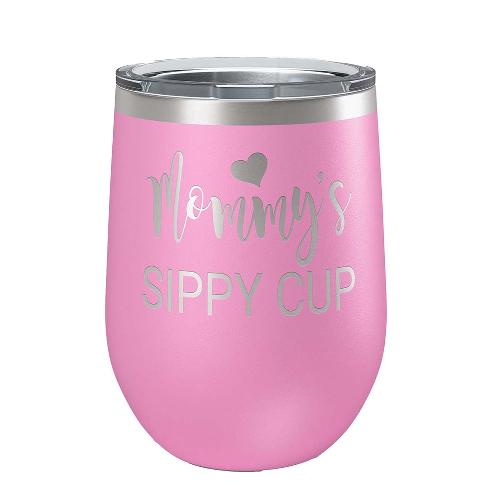 Stemless Wine Tumbler, 12 Ounce, Mommy&