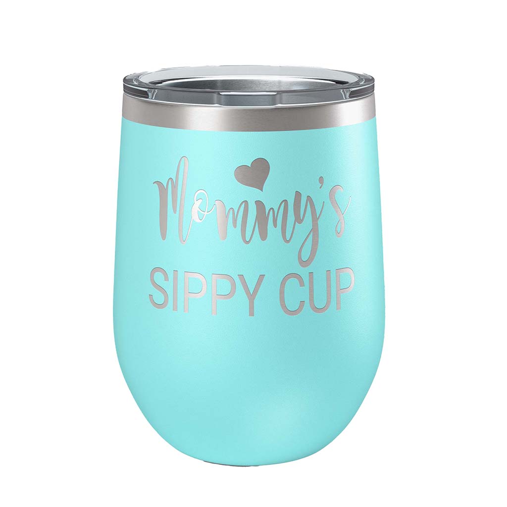 Stemless Wine Tumbler, 12 Ounce, Mommy&
