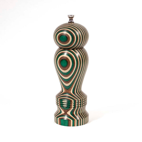 8 inch Haynes Pepper Mill made in Camo laminated Birch veneer - Dailey Woodworking