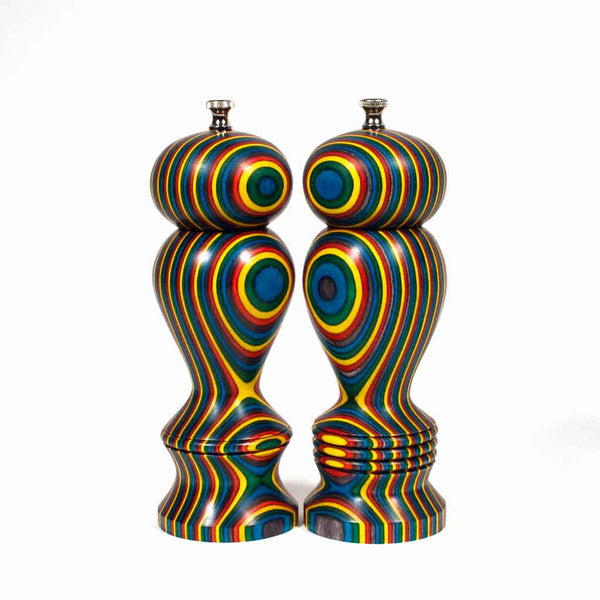 8 Inch Confetti Haynes Salt and Pepper Mill Set - Dailey Woodworking
