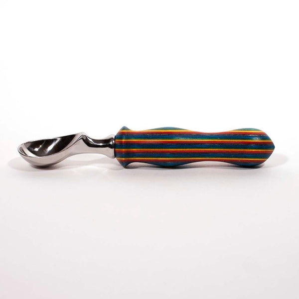 Stainless Steel Ice Cream Scoop with Confetti Color Laminated Handle view 2 - Dailey Woodworking