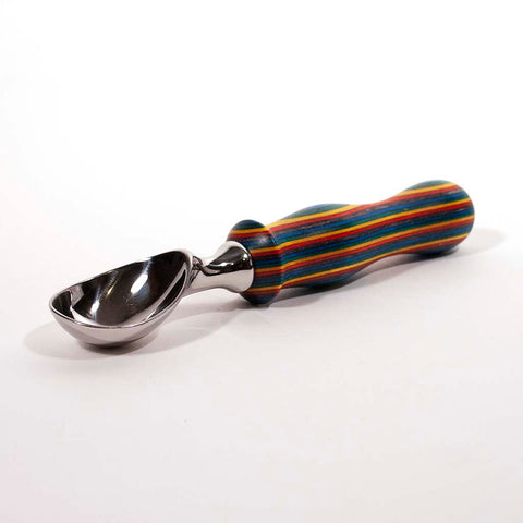 Stainless Steel Ice Cream Scoop with Confetti Color Laminated Handle - Dailey Woodworking