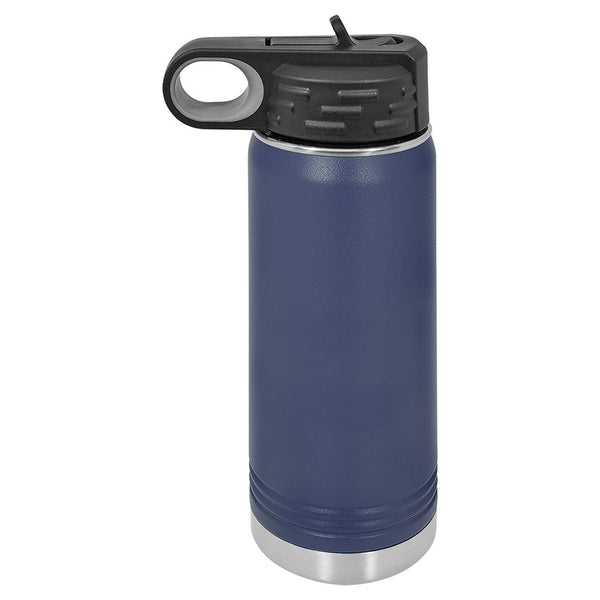Navy Blue 20 ounce water bottle - Dailey Woodworking