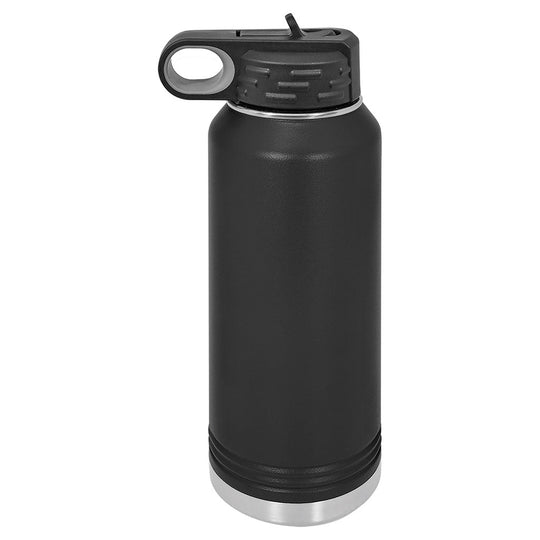 Black 32 ounce water bottle - Dailey Woodworking