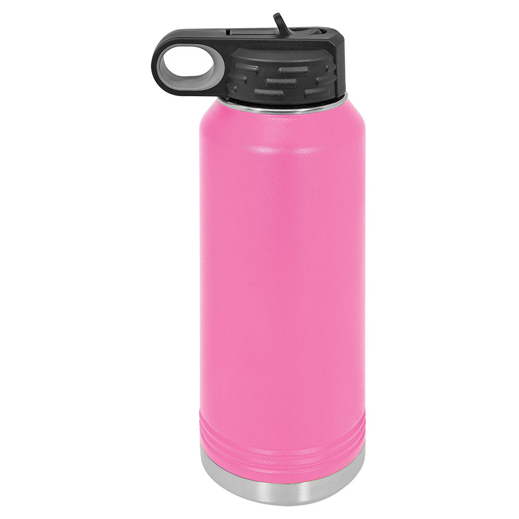 Pink 32 ounce water bottle - Dailey Woodworking