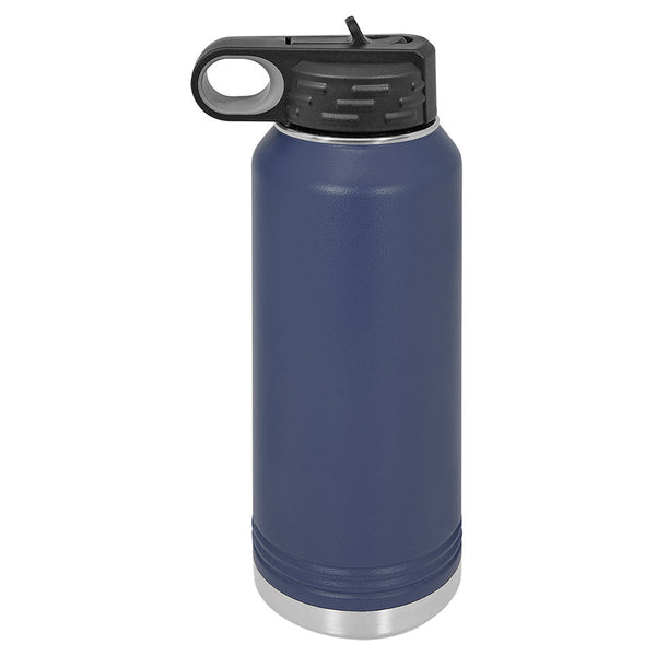 Navy Blue 32 ounce water bottle - Dailey Woodworking