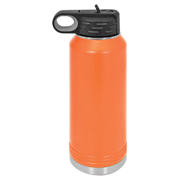 Orange 32 ounce water bottle - Dailey Woodworking