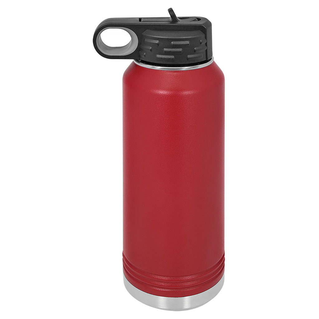 Maroon 32 ounce water bottle - Dailey Woodworking