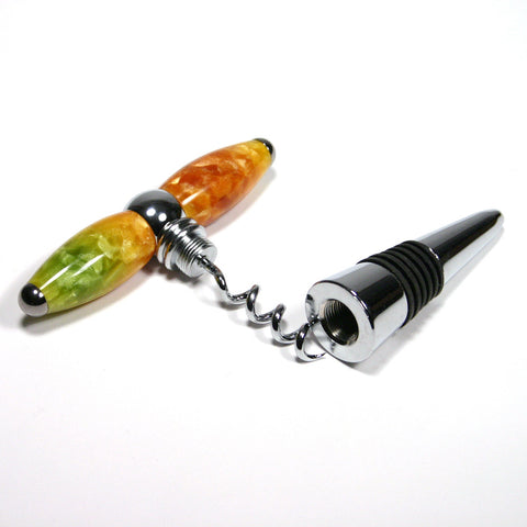 Toucan Acrylic T-Handle Corkscrew and Bottle Stopper - Dailey Woodworking