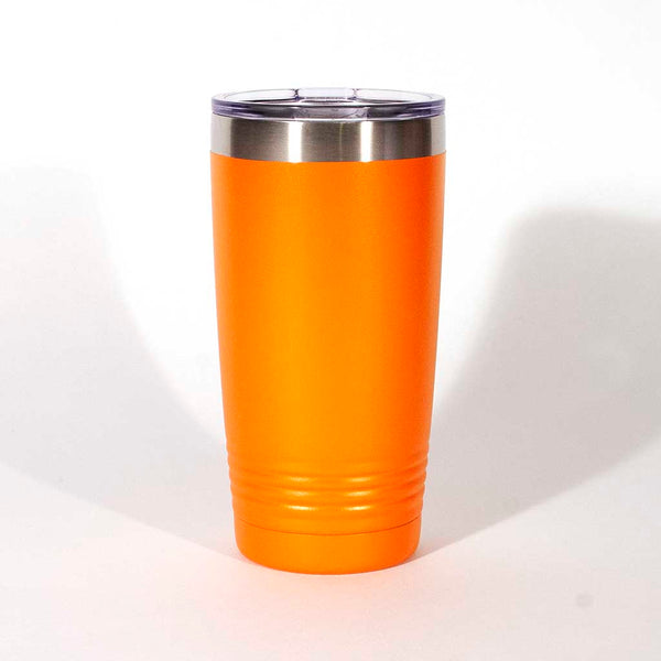 Orange 20 ounce tumbler - Dailey Woodworking