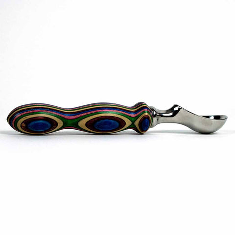 Stainless Steel Ice Cream Scoop with Five Color Laminated Handle - Dailey Woodworking